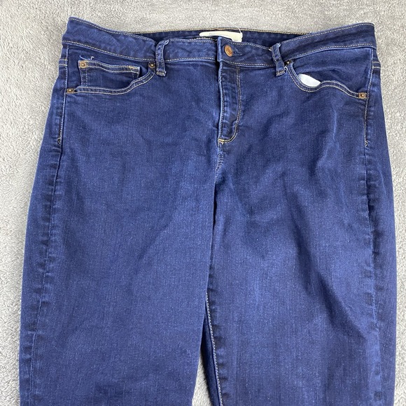 Gap 1969 Curvy True Skinny Jeans Womens 34R Blue Dark Wash Mid Rise - Picture 3 of 13